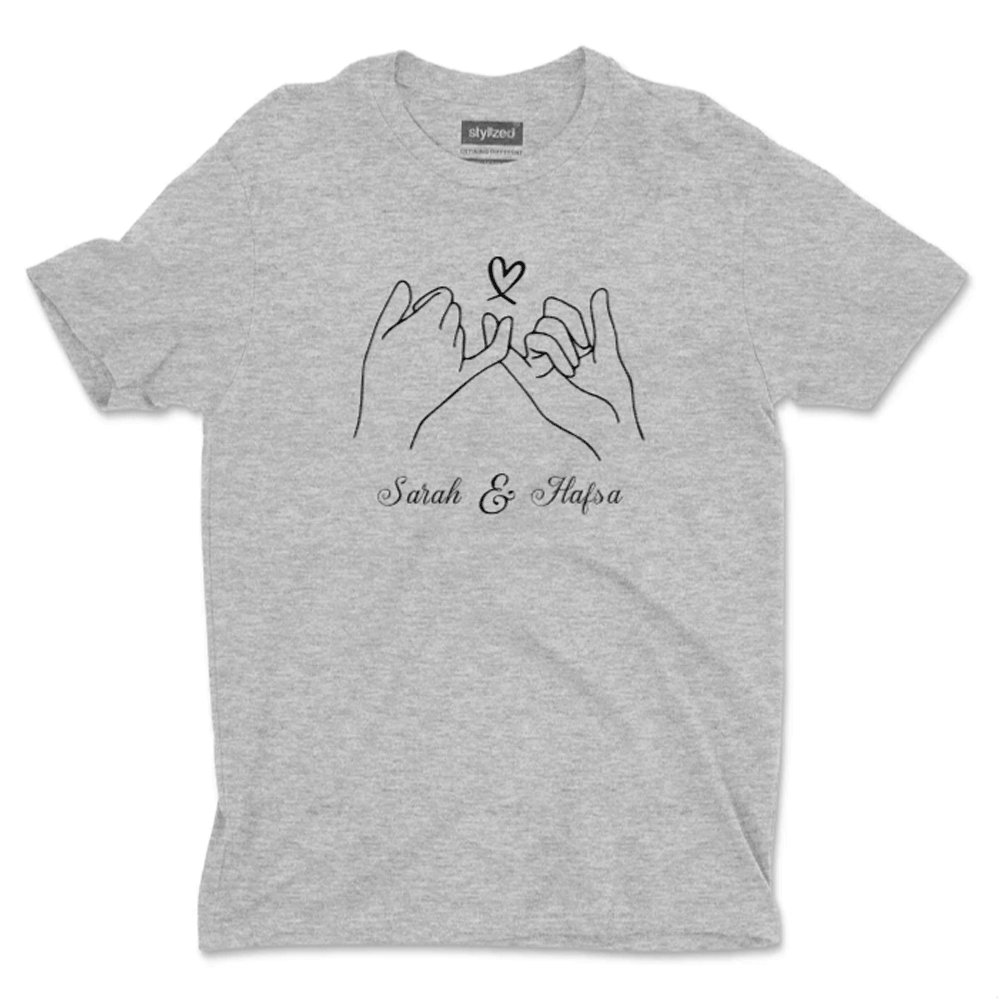 Custom Pinky Promise T - shirt - Classic - Light Grey / XS - T - Shirt