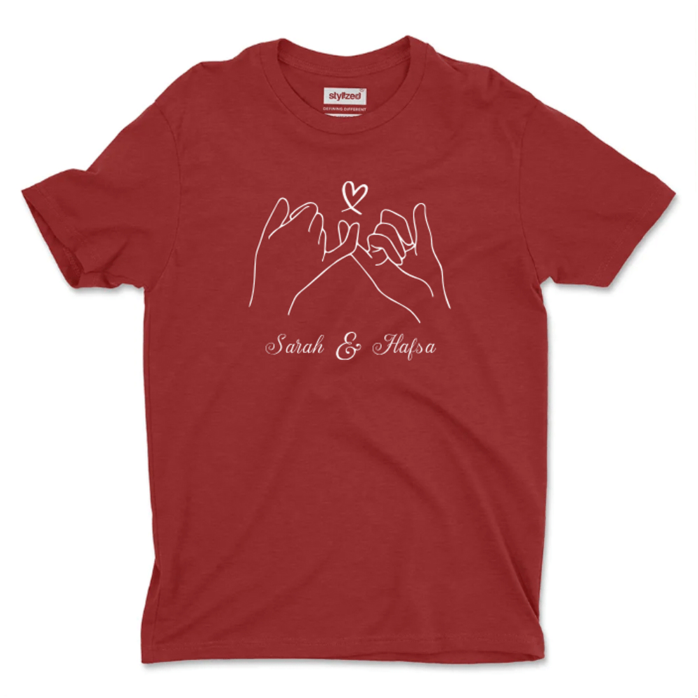 Custom Pinky Promise T - shirt - Classic - Maroon / XS - T - Shirt