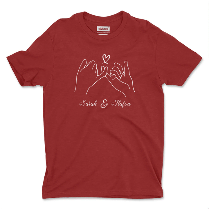 Custom Pinky Promise T - shirt - Classic - Maroon / XS - T - Shirt