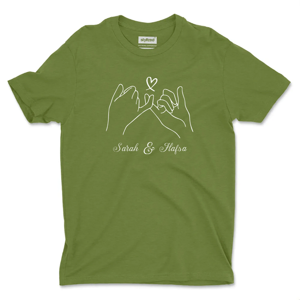 Custom Pinky Promise T - shirt - Classic - Military Green / XS - T - Shirt