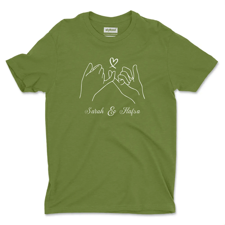 Custom Pinky Promise T - shirt - Classic - Military Green / XS - T - Shirt