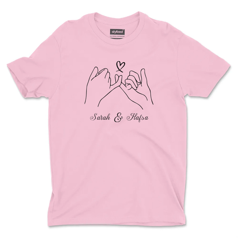 Custom Pinky Promise T - shirt - Classic - Pink / XS - T - Shirt