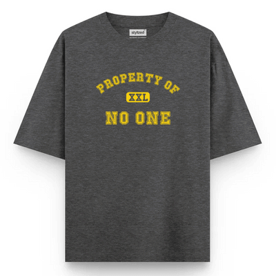 Custom Property of T-shirt - Oversize - Charcoal Grey / XS - T-Shirt