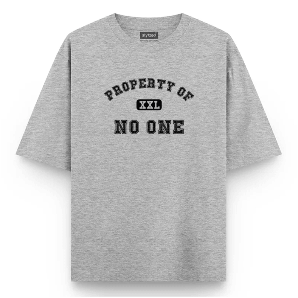Custom Property of T-shirt - Oversize - Light Grey / XS - T-Shirt