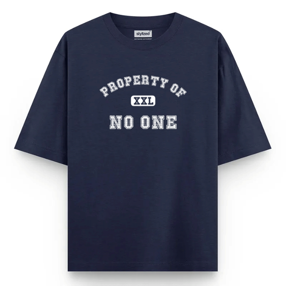 Custom Property of T-shirt - Oversize - Navy Blue / XS - T-Shirt