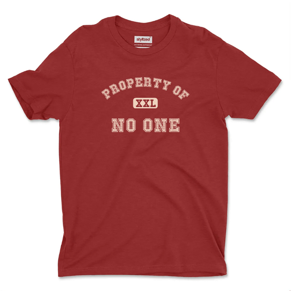 Custom Property of T - shirt - Classic - Maroon / XS - T - Shirt
