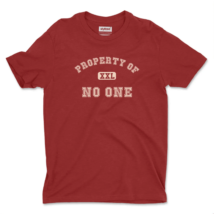 Custom Property of T - shirt - Classic - Maroon / XS - T - Shirt