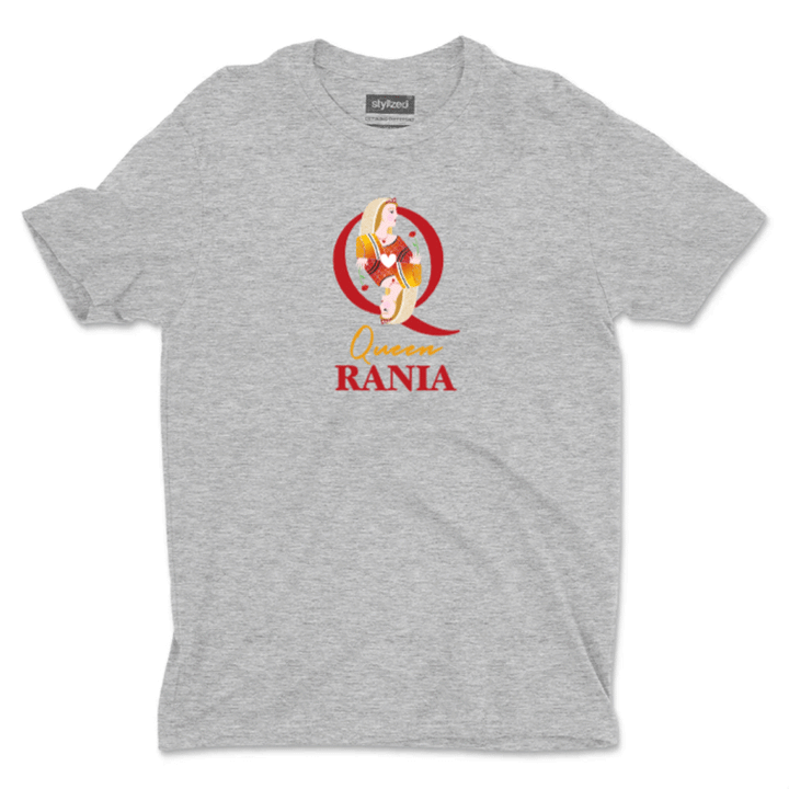 Custom Queen of Hearts T - shirt - Classic - Light Grey / XS - T - Shirt
