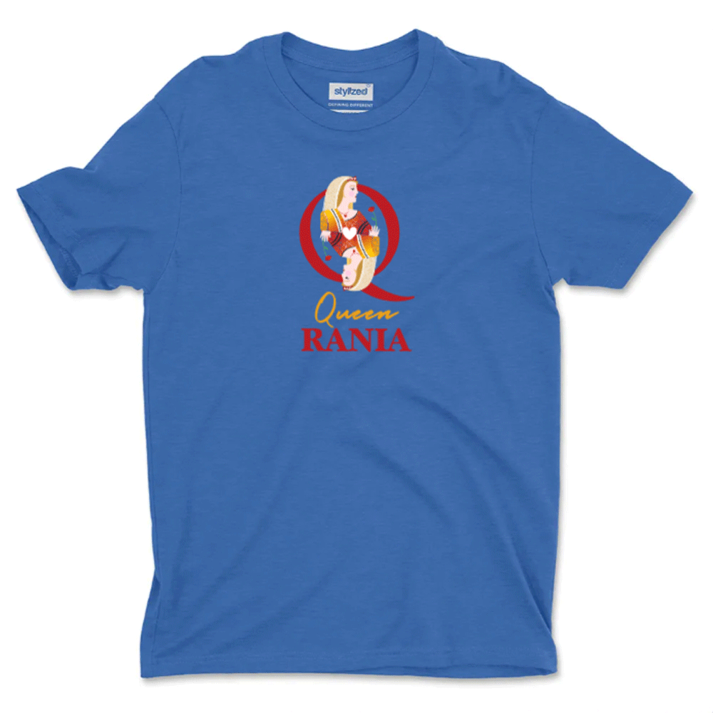 Custom Queen of Hearts T - shirt - Classic - Royal Blue / XS - T - Shirt