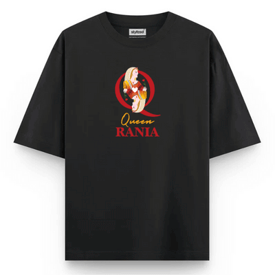 Custom Queen of Hearts T-shirt - Oversize - Black / XS - T-Shirt