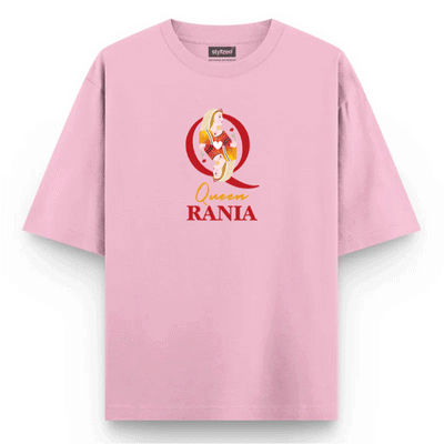 Custom Queen of Hearts T-shirt - Oversize - Pink / XS - T-Shirt