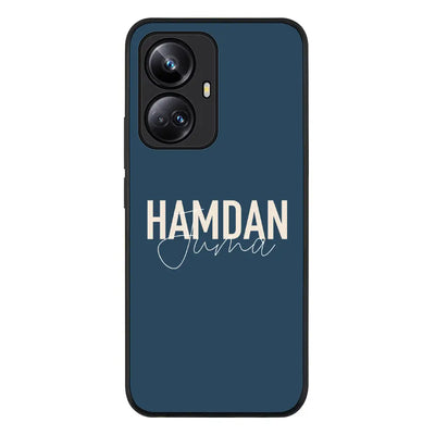 Realme 10 Pro Plus 5G / Rugged Black Personalized Name Horizontal, Phone Case - Realme - Stylizedd.com