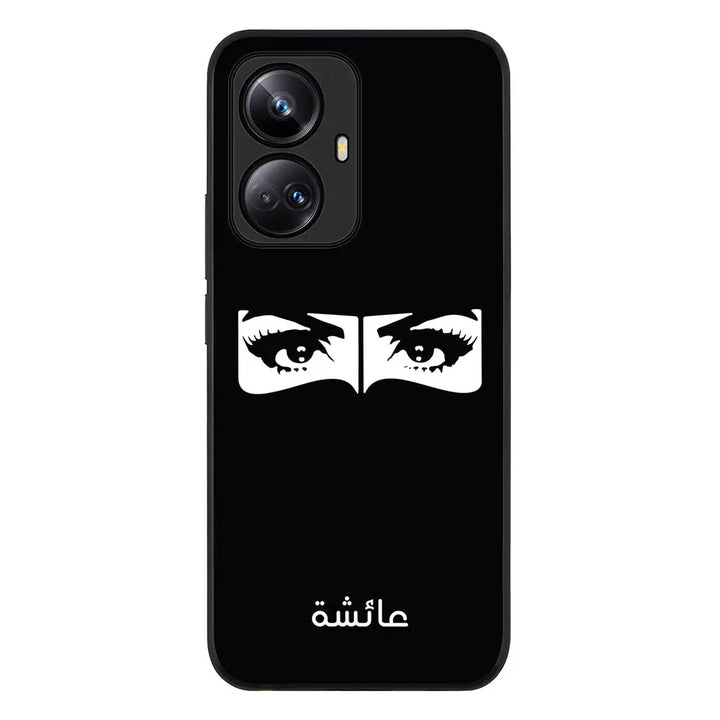 Realme 10 Pro Plus 5G / Rugged Black Custom Name Niqabi Eye, Phone Case - Realme - Stylizedd.com