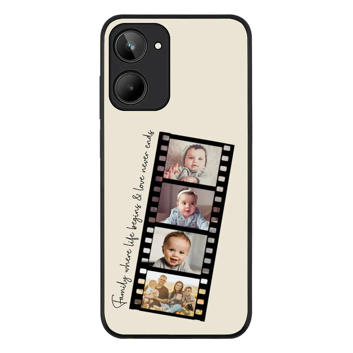 Realme 10 4G / Rugged Black Phone Case Custom Film Strips Personalised Movie Strip, Phone Case - Realme - Stylizedd