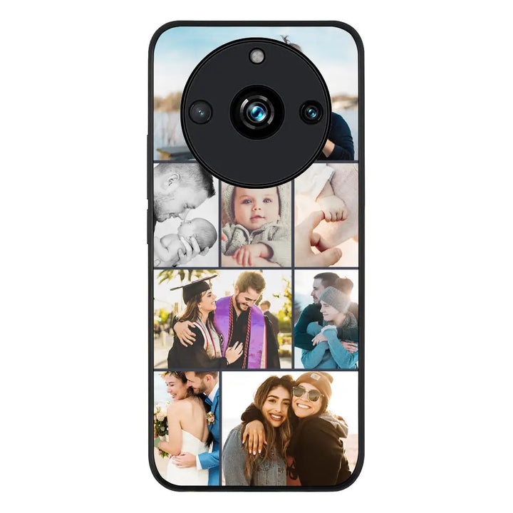 Realme 11 Pro / Realme 11 Pro Plus / Rugged Black Phone Case Personalised Photo Collage Grid Phone Case - Realme - Stylizedd