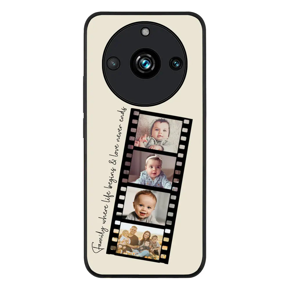 Custom Film Strips Personalised Movie Strip Phone Case - Realme - 11 Pro / Plus / Rugged Black -