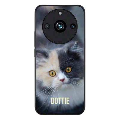 Personalized Pet Cat Phone Case - Realme - 11 Pro / Plus / Rugged Black - Stylizedd
