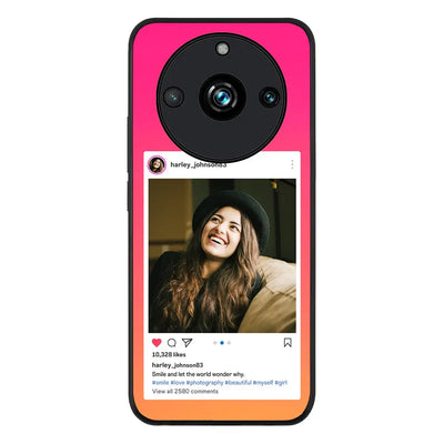Realme 11 Pro / Realme 11 Pro Plus / Rugged Black Phone Case Custom Photo Instagram Post Template, Phone Case - Realme - Stylizedd