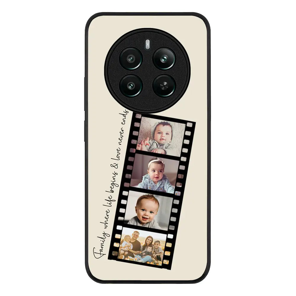 Custom Film Strips Personalised Movie Strip Phone Case - Realme - 12 Plus / 4G / Rugged Black