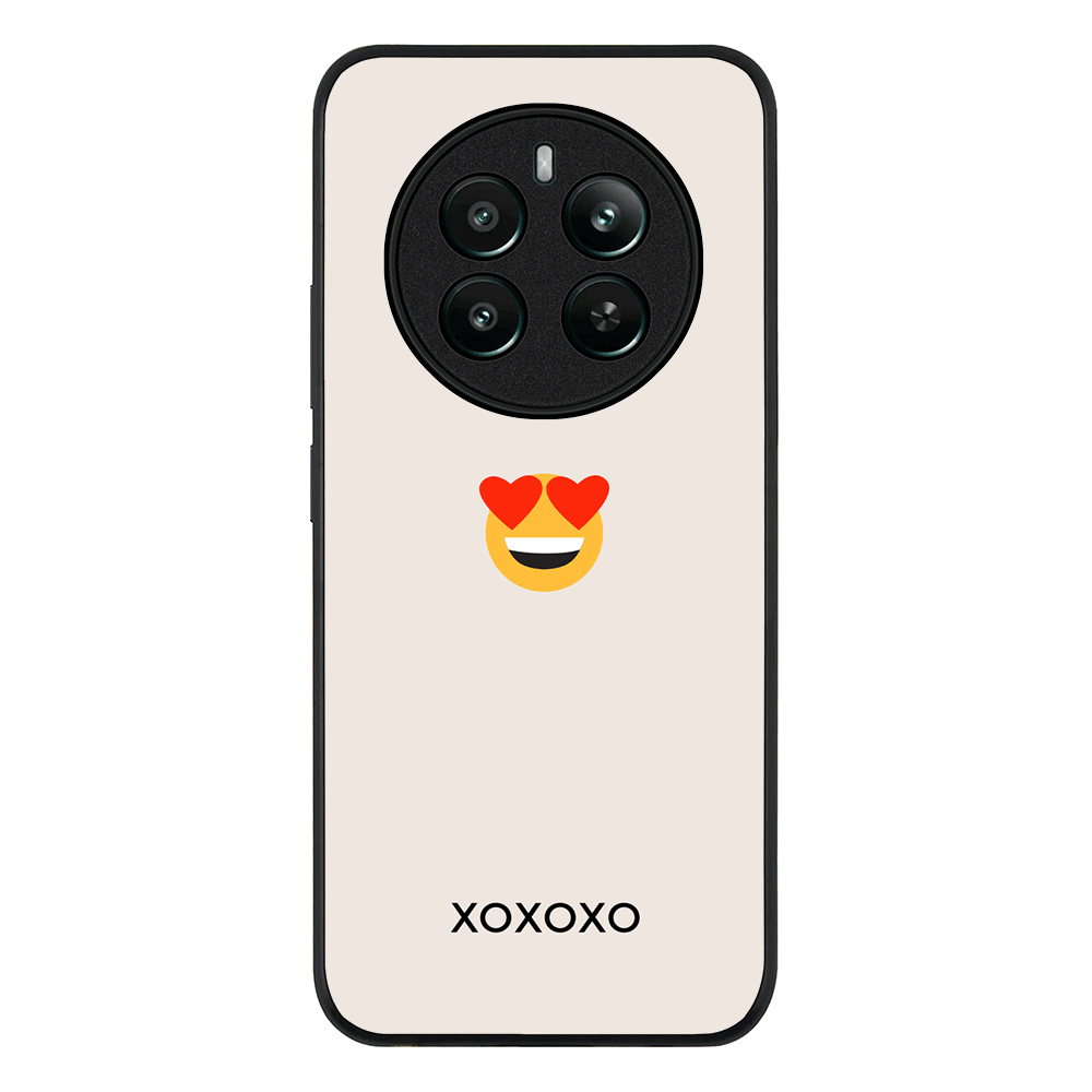 Custom Text Emojis Emoticons Phone Case - Realme - 12 Plus / 4G / Rugged Black - Stylizedd