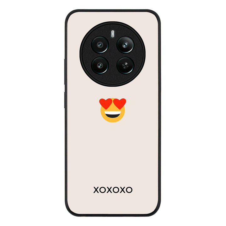 Custom Text Emojis Emoticons Phone Case - Realme - 12 Plus / 4G / Rugged Black - Stylizedd