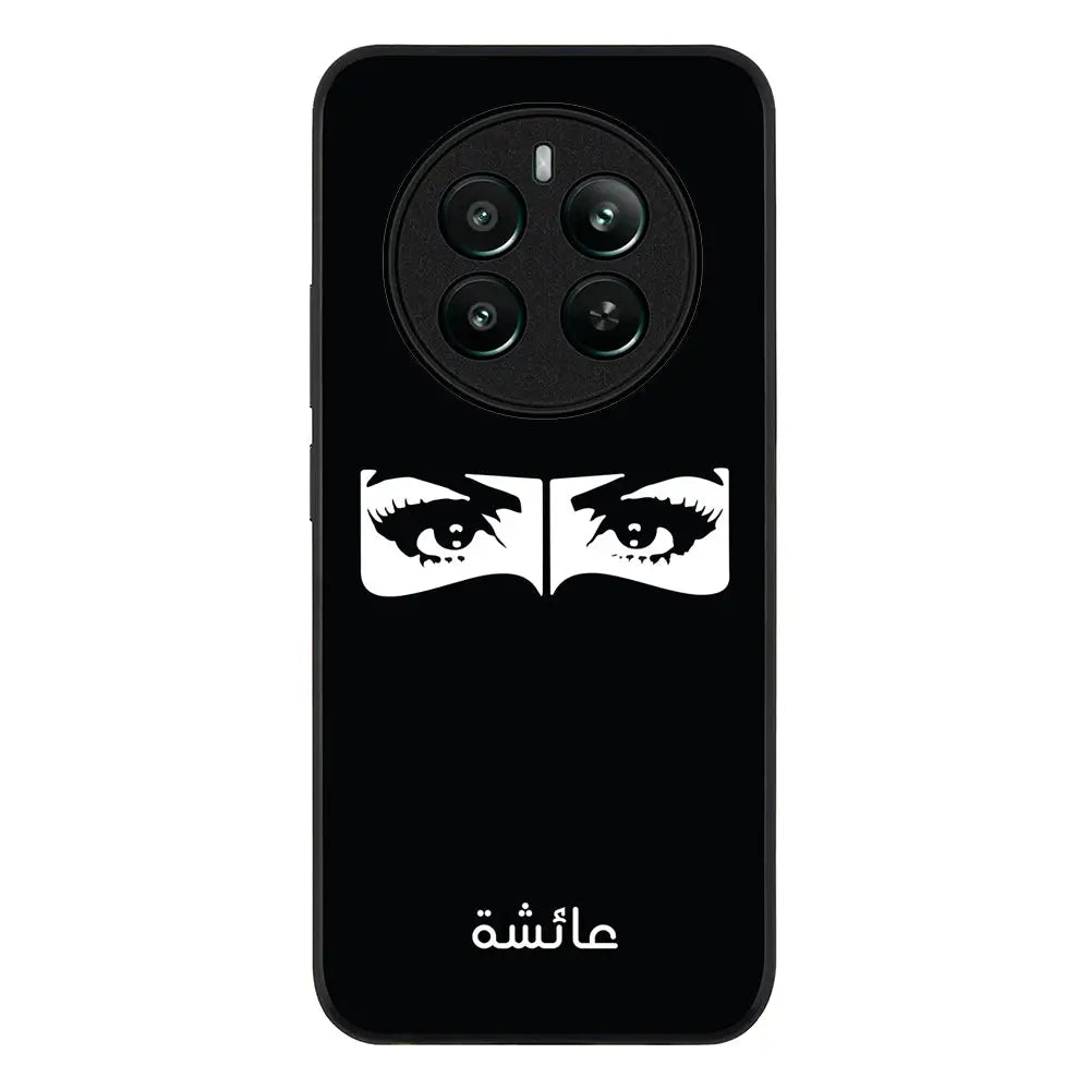 Realme 12 Plus / 12 4G / Rugged Black Custom Name Niqabi Eye, Phone Case - Realme - Stylizedd.com