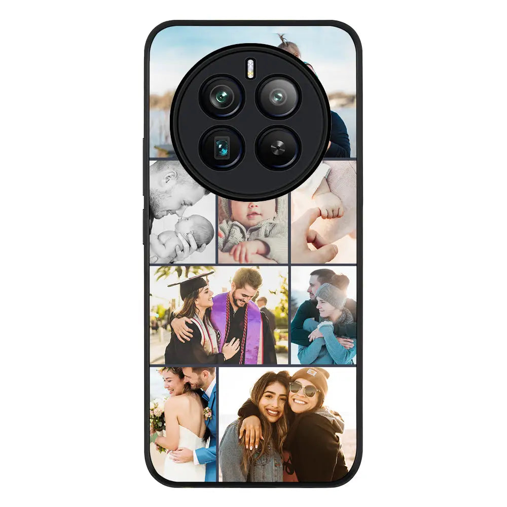 Personalised Photo Collage Grid Phone Case - Realme - 12 Pro / Plus / Rugged Black - Stylizedd