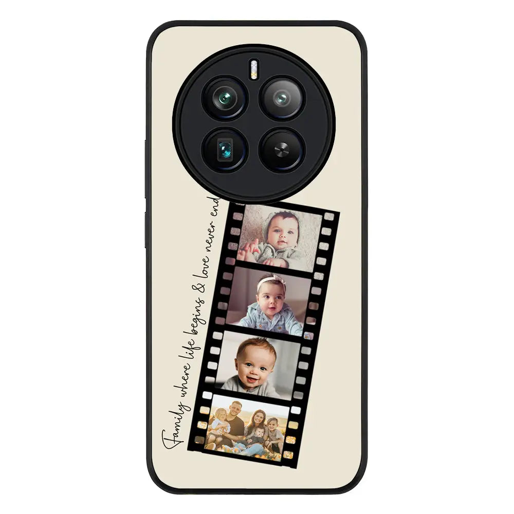 Custom Film Strips Personalised Movie Strip Phone Case - Realme - 12 Pro / Plus / Rugged Black