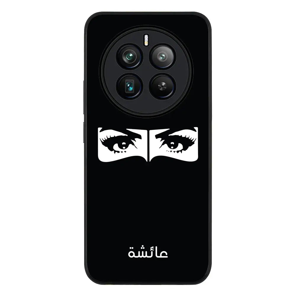 Realme 12 Pro / 12 Pro Plus / Rugged Black Custom Name Niqabi Eye, Phone Case - Realme - Stylizedd.com