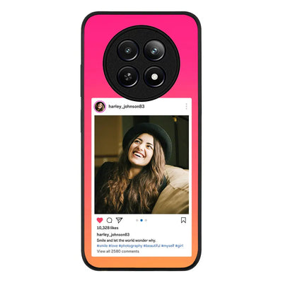 Custom Photo Instagram Post Template Phone Case - Realme - 12 / 12x 5G / Rugged Black - Stylizedd