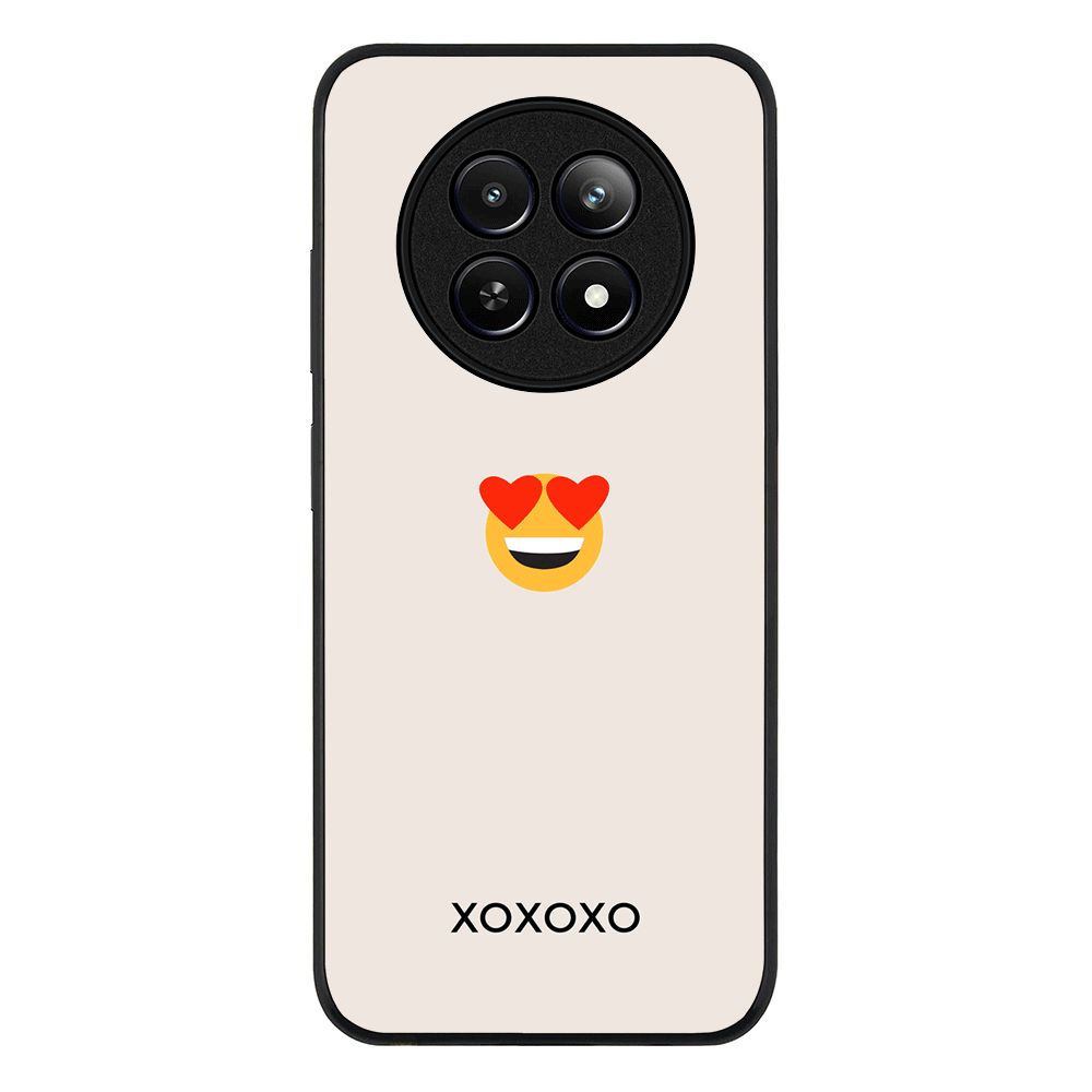 Custom Text Emojis Emoticons Phone Case - Realme - 12 / 12x 5G / Rugged Black - Stylizedd