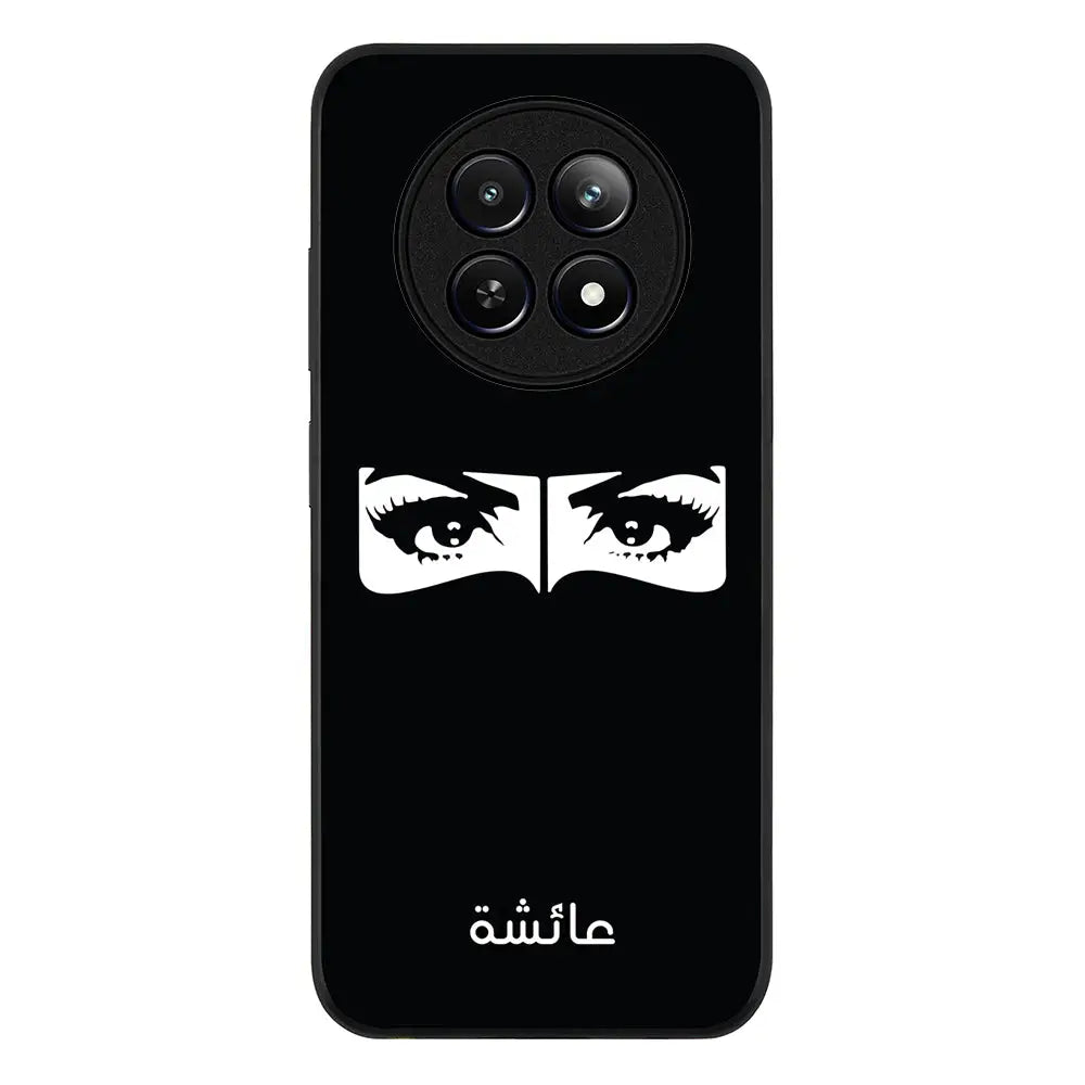 Realme 12 / 12x 5G / Rugged Black Custom Name Niqabi Eye, Phone Case - Realme - Stylizedd.com