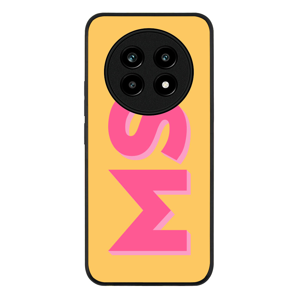 Personalized Monogram Initial 3D Shadow Text Phone Case - Realme