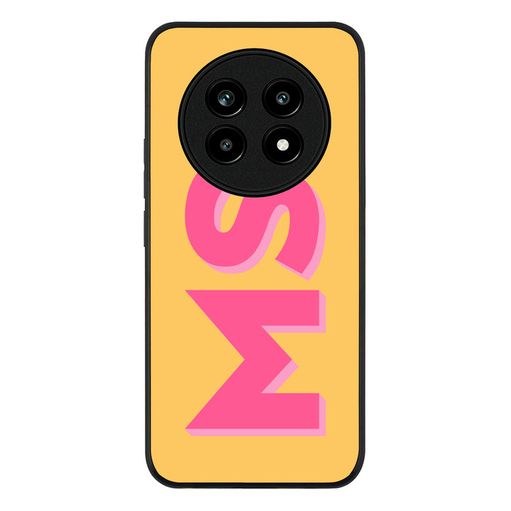 Personalized Monogram Initial 3D Shadow Text Phone Case - Realme
