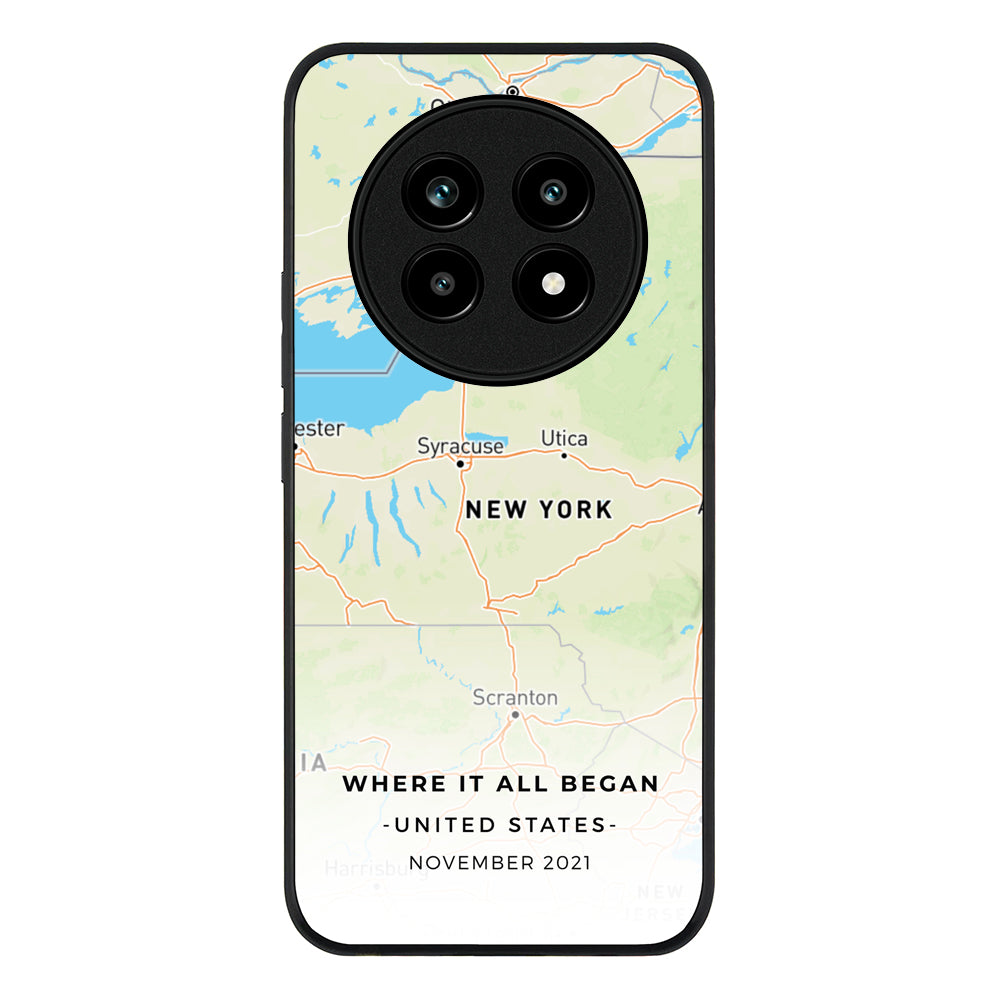 Personalized map, Phone Case - Realme