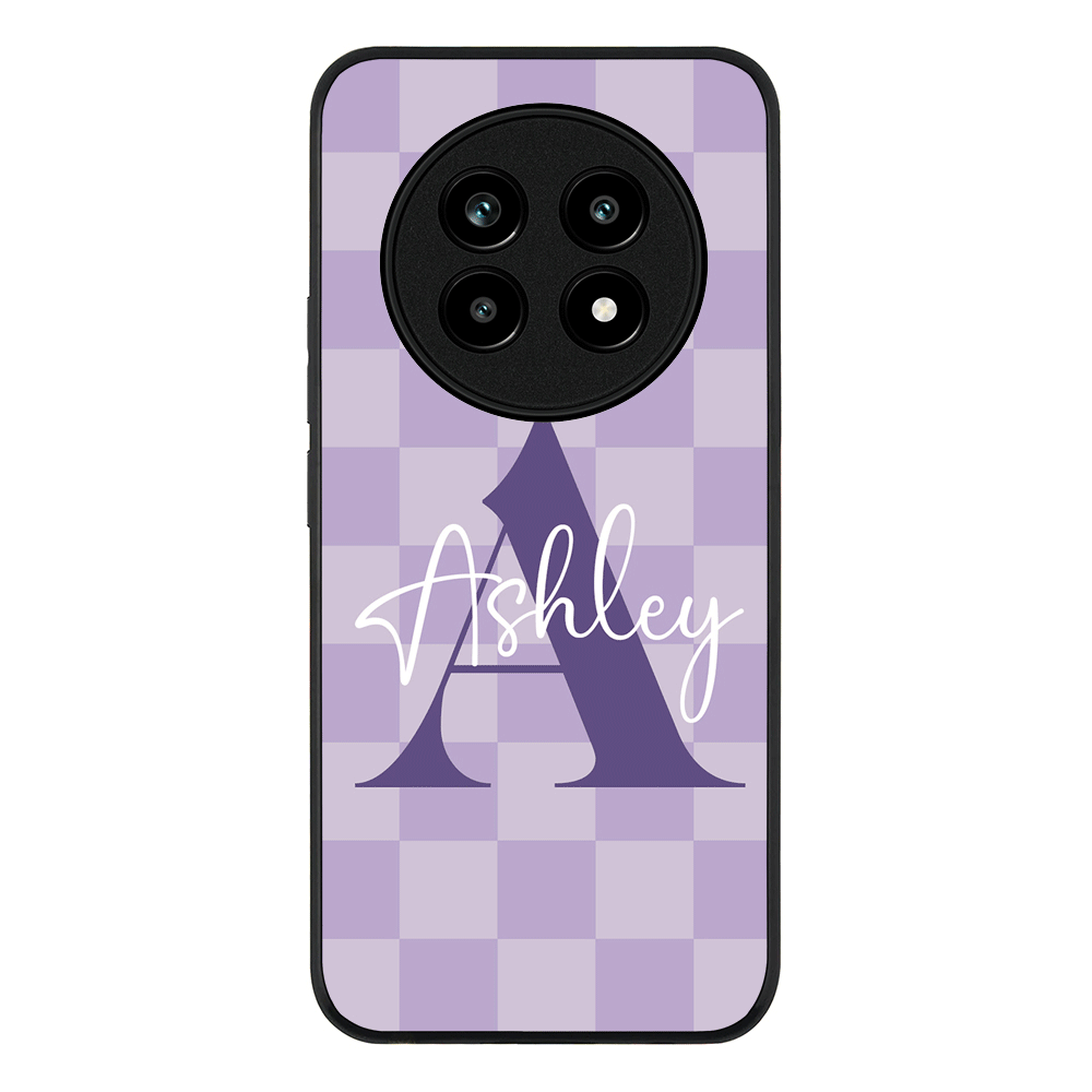 Personalized Name Initial Monogram Checkerboard, Phone Case - Realme