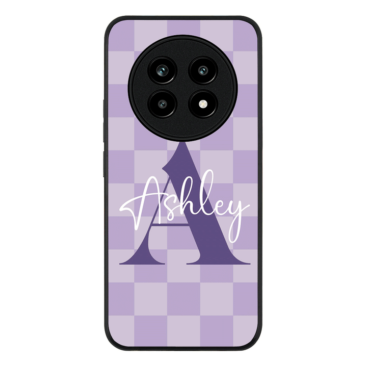 Personalized Name Initial Monogram Checkerboard, Phone Case - Realme
