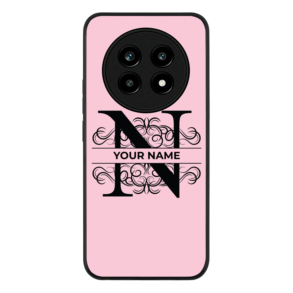 Split Floral Initial Phone Case - Realme