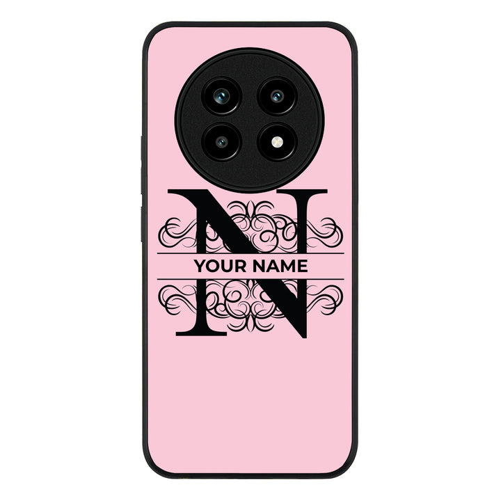 Split Floral Initial Phone Case - Realme