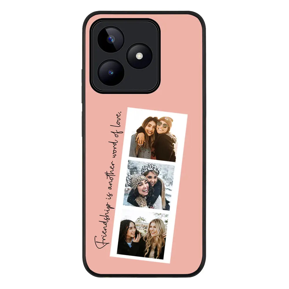 Custom Photo Strip Polaroid Style Phone Case - Realme - C51 / Narzo N53 / Note 50 / Rugged Black