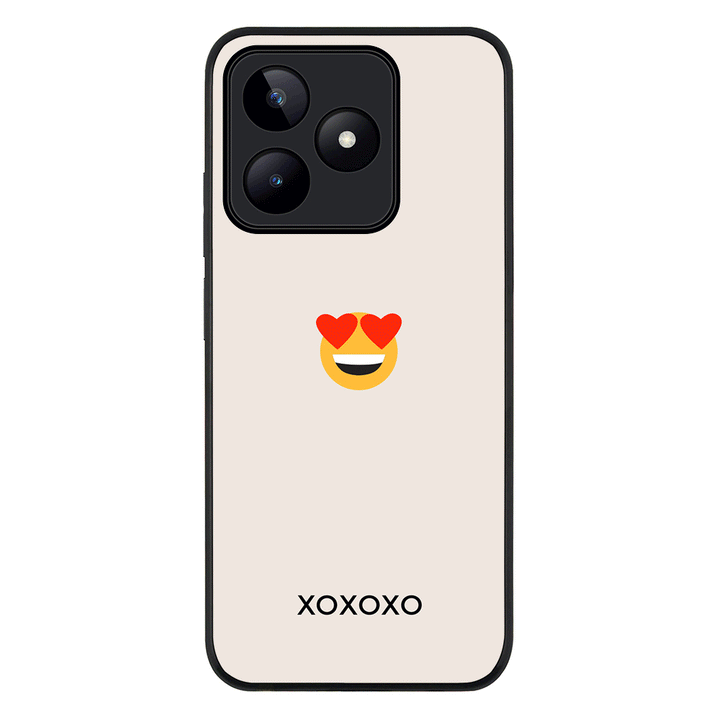 Custom Text Emojis Emoticons Phone Case - Realme - C51 / Narzo N53 / Note 50 / Rugged Black