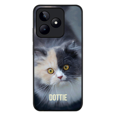 Personalized Pet Cat Phone Case - Realme - C53 / Rugged Black - Stylizedd
