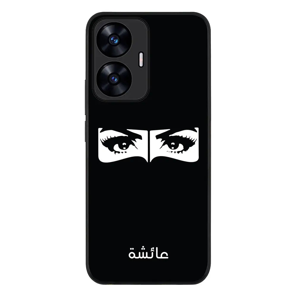 Realme C55 4G / Rugged Black Custom Name Niqabi Eye, Phone Case - Realme - Stylizedd.com