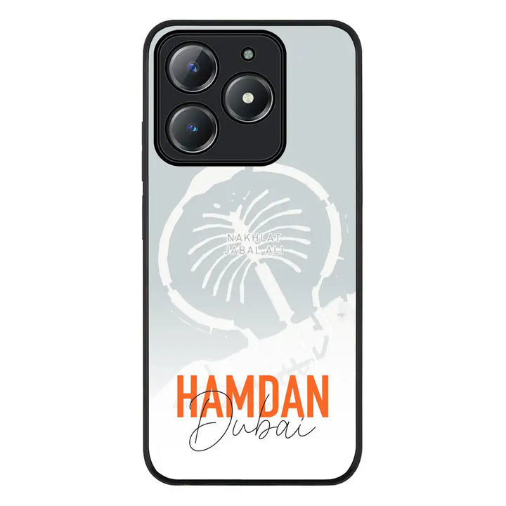 Personalized Location Map & Name Phone Case - Realme - C63 / C61 / Rugged Black - Stylizedd
