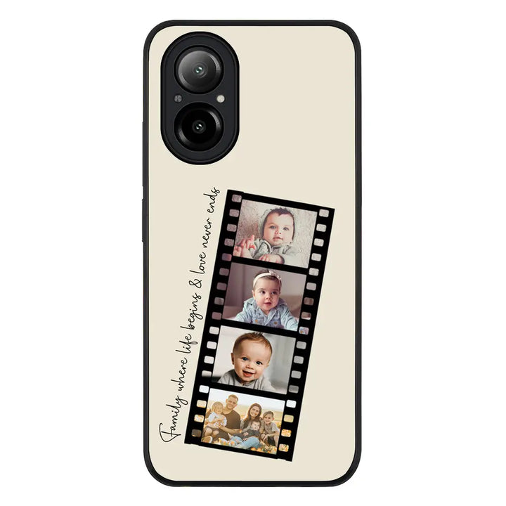 Custom Film Strips Personalised Movie Strip Phone Case - Realme - C67 4G / Rugged Black - Stylizedd