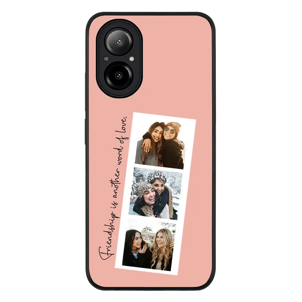 Custom Photo Strip Polaroid Style Phone Case - Realme - C67 4G / Rugged Black - Stylizedd