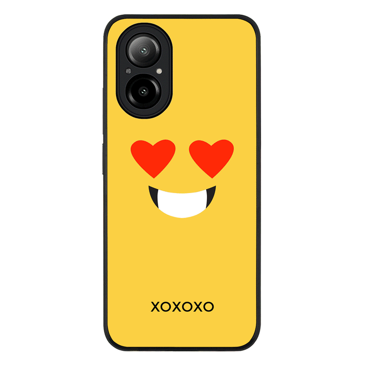 Realme C67 4G / Rugged Black Custom Text Emojis Emoticons Face, Phone Case - Realme - Stylizedd.com