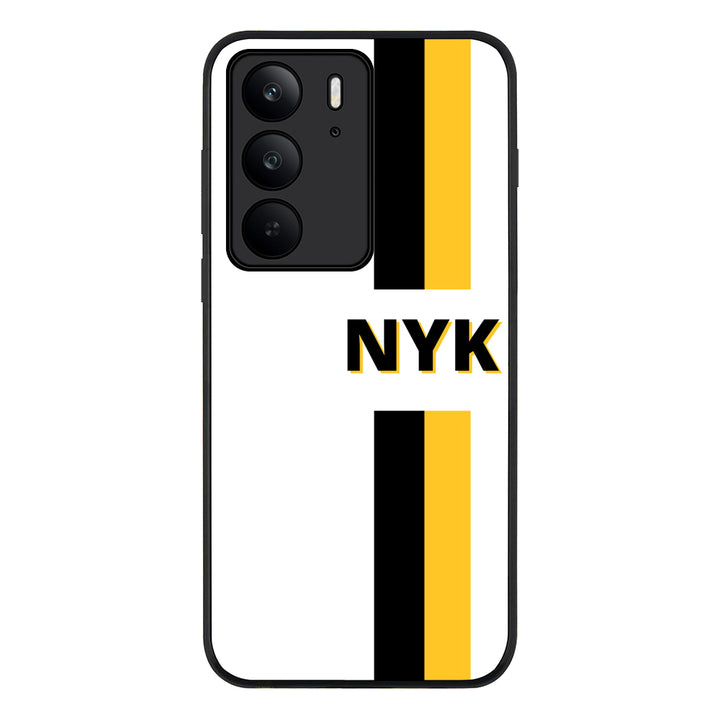Custom Striped Monogram Phone Case - Realme