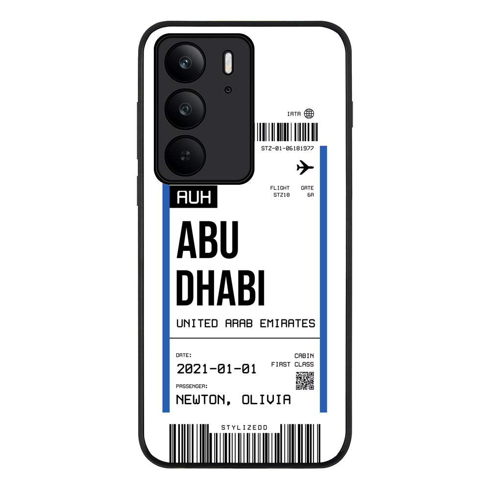 Custom Flight Boarding Pass Ticket Phone Case - Realme