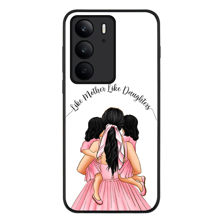 Mother 2 daughters Custom Clipart, Text Phone Case - Realme